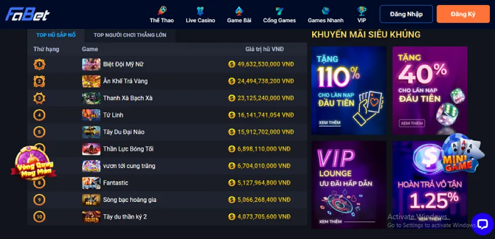 Hoàn trả hàng ngày cho game bắn cá hi79 code